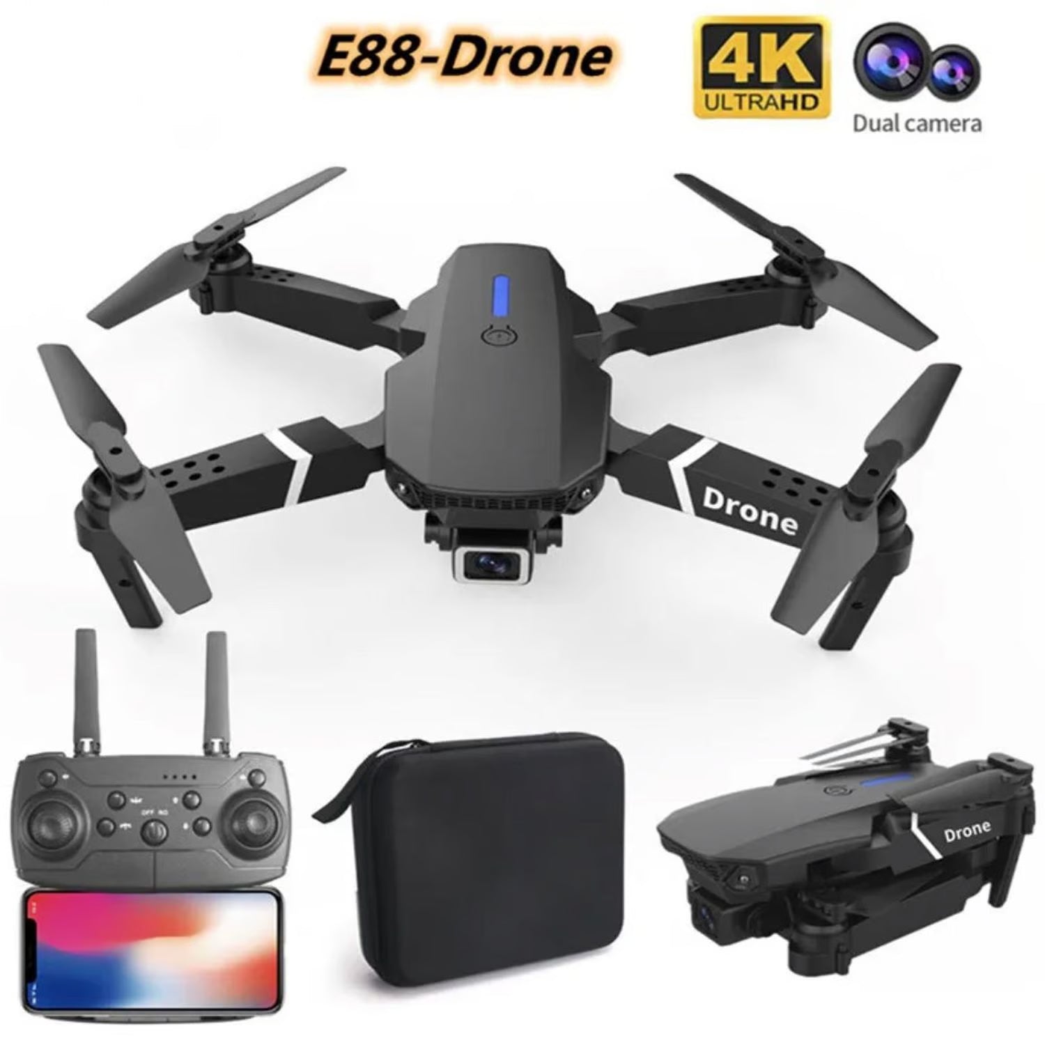 Dron E88 Doble Bateria